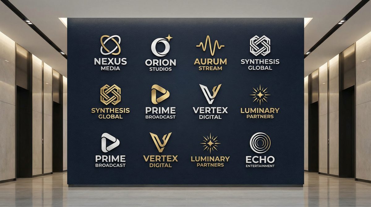 抖阴合作影视品牌Logo墙